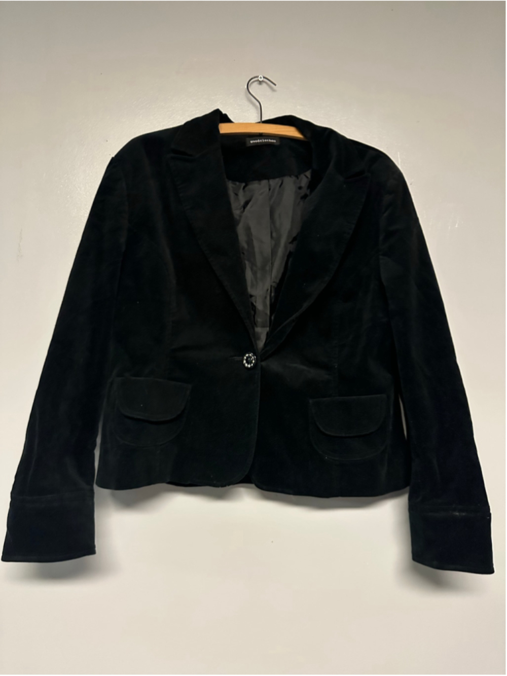 Goodclothes Black Velvet Blazer Jacket Business Formal